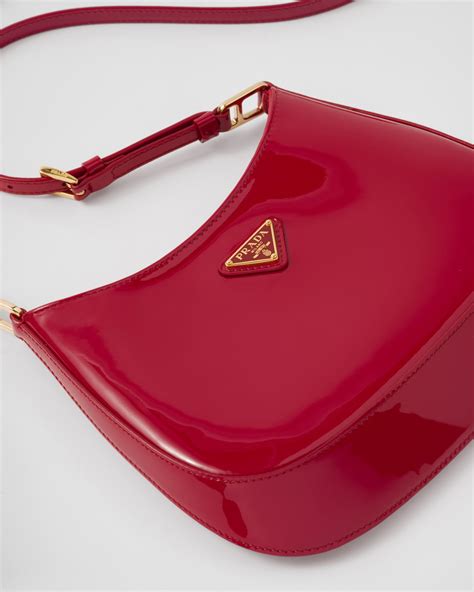 prada cleo patent leather bag cherry red